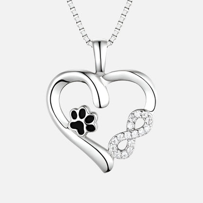 Paw and Heart Necklace with Infinity Charm VIP