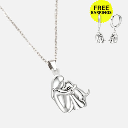 Hug Pendant Necklace with Bonus Earrings – Limited Time Offer VIP