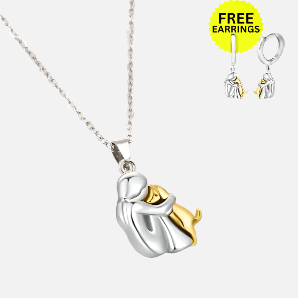 Hug Pendant Necklace with Bonus Earrings – Limited Time Offer VIP