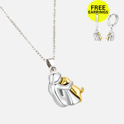 Hug Pendant Necklace with Bonus Earrings – Limited Time Offer VIP