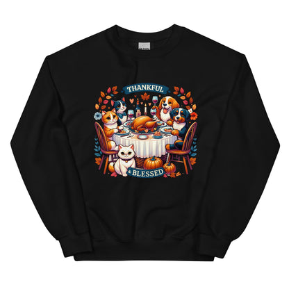 Thankful & Blessed for Pets Sweatshirt for Dog Lovers