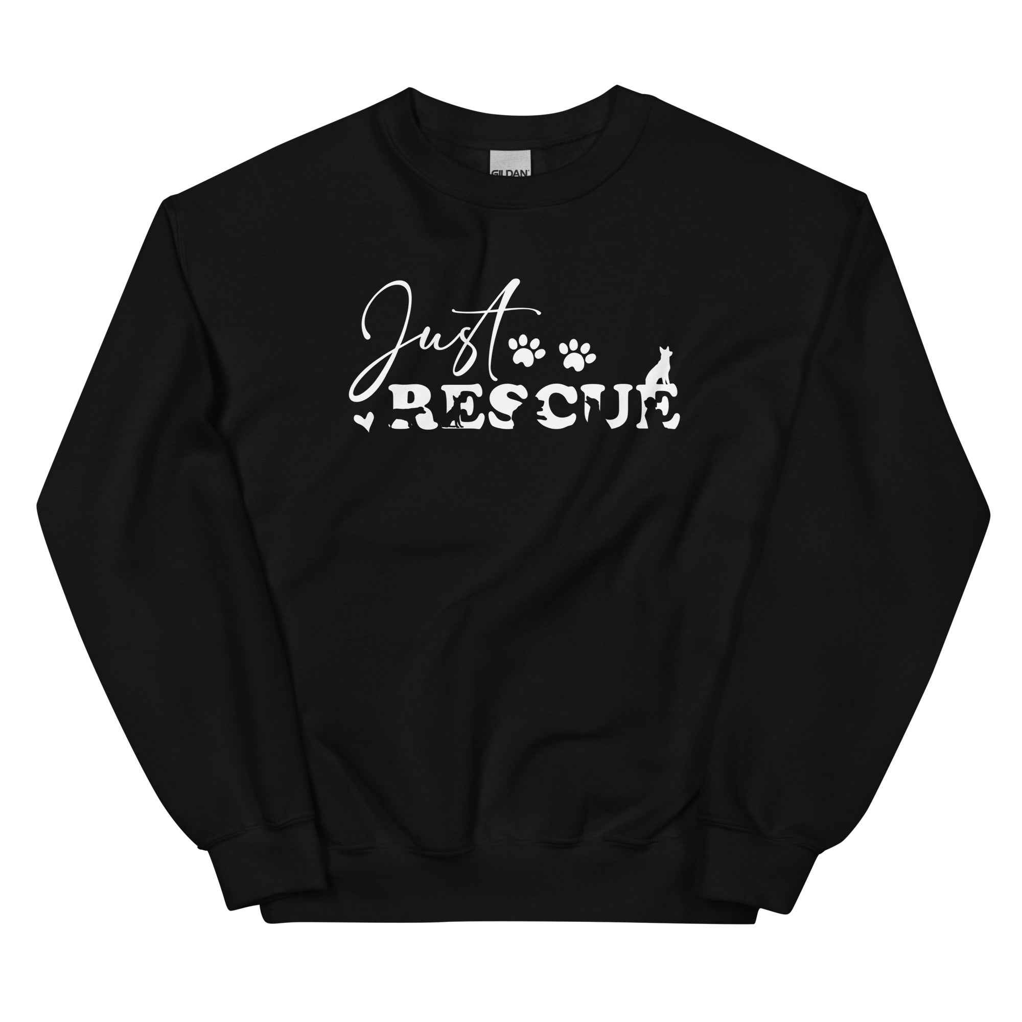 Just Rescue Sweatshirt - Cozy Rescue Dog Lover Pullover