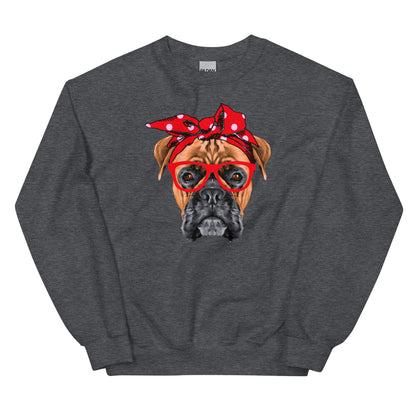 Boxer Mom Cute Face Unisex Sweatshirt