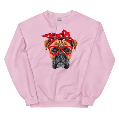 Boxer Mom Cute Face Unisex Sweatshirt