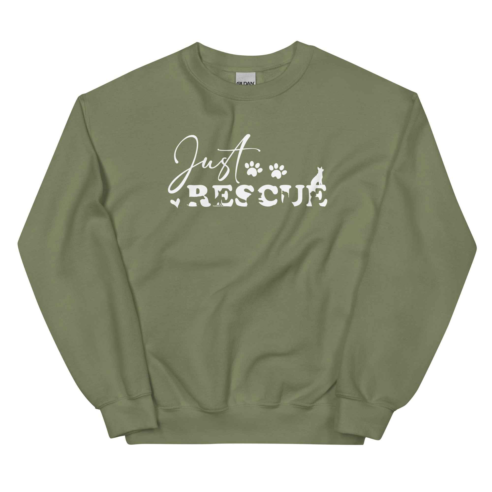 Just Rescue Sweatshirt - Cozy Rescue Dog Lover Pullover