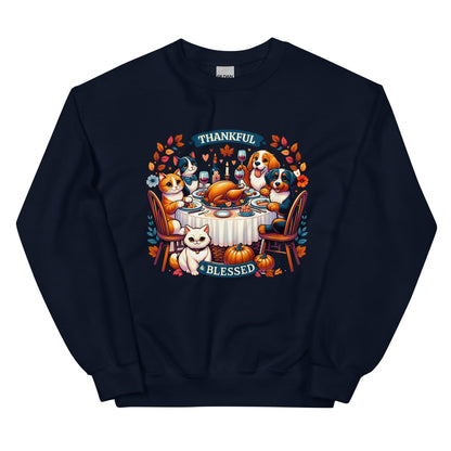 Thankful & Blessed for Pets Sweatshirt for Dog Lovers