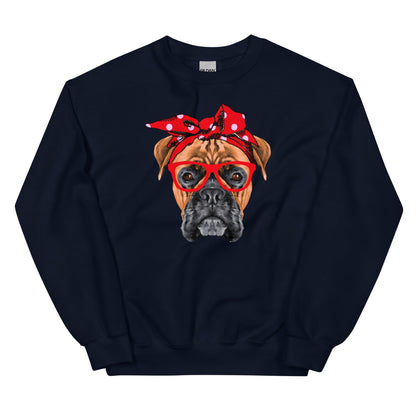 Boxer Mom Cute Face Unisex Sweatshirt