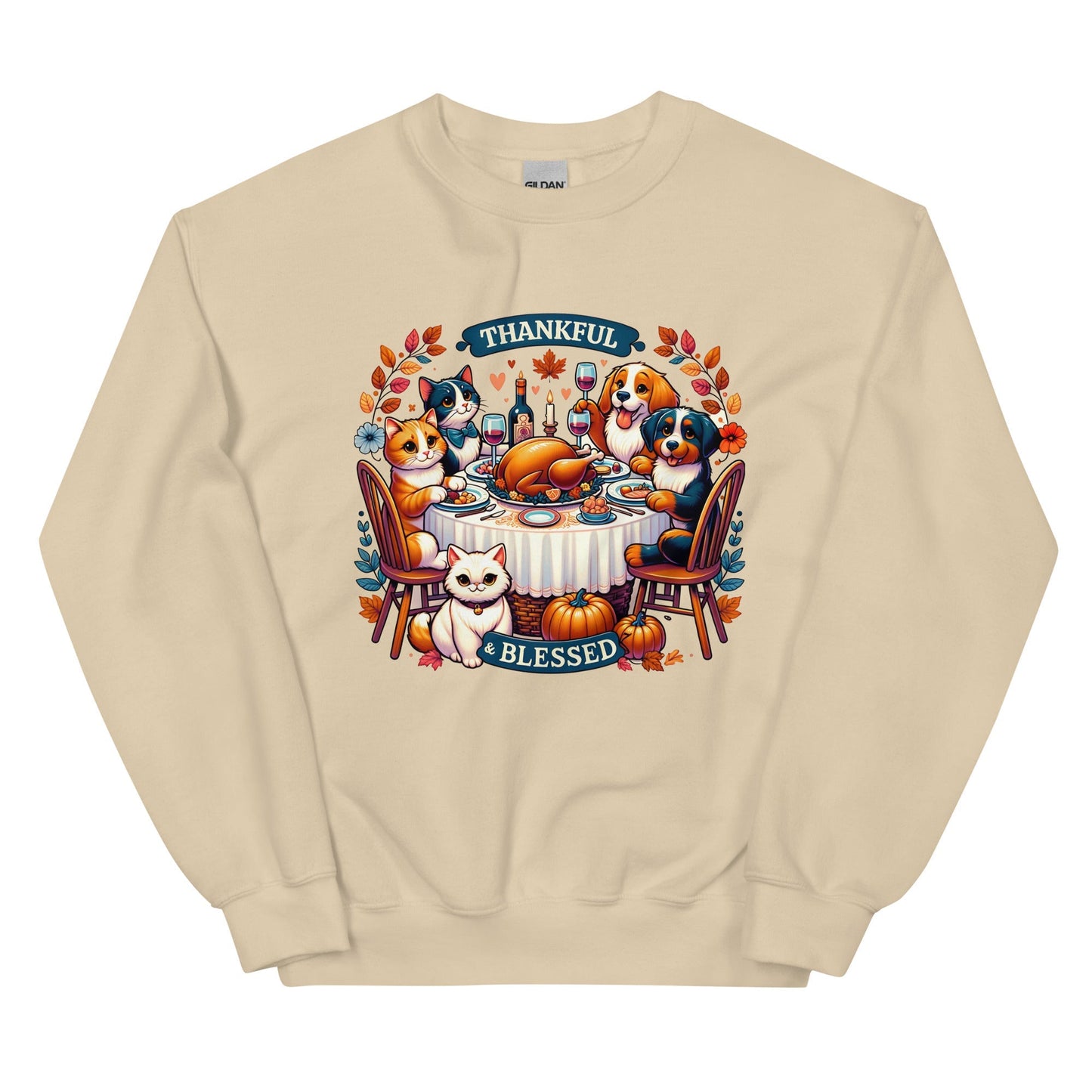 Thankful & Blessed for Pets Sweatshirt for Dog Lovers