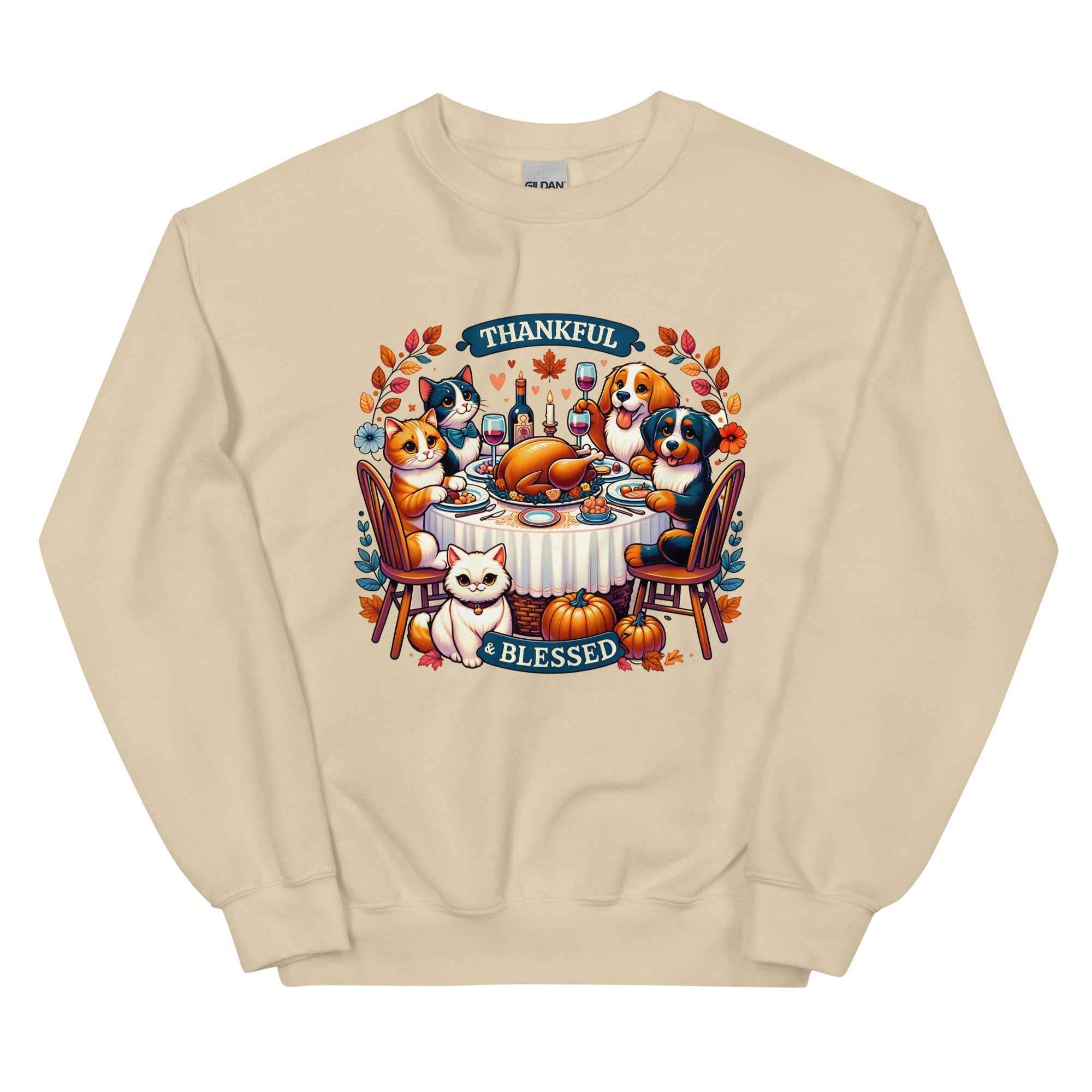 Thankful & Blessed for Pets Sweatshirt for Dog Lovers