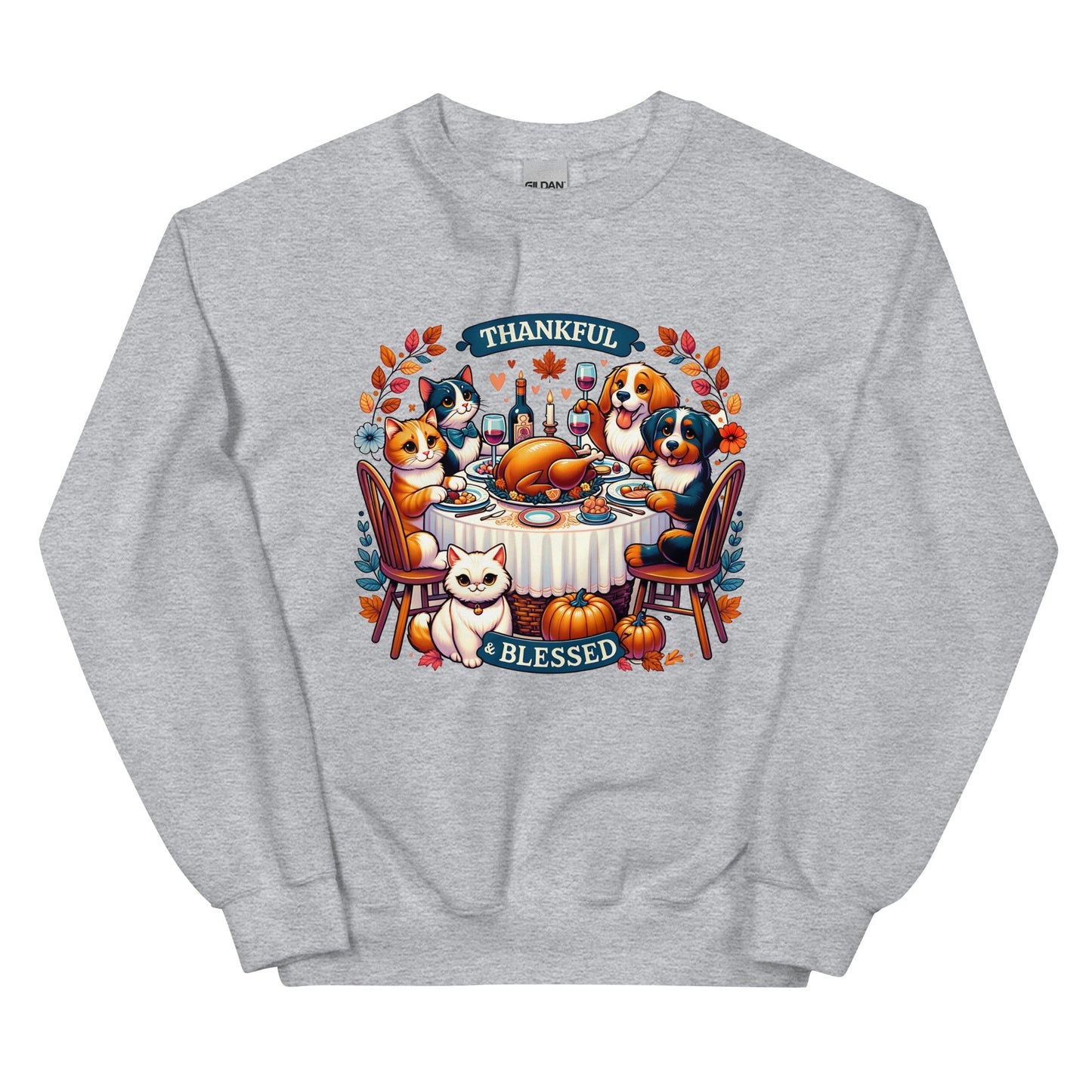 Thankful & Blessed for Pets Sweatshirt for Dog Lovers