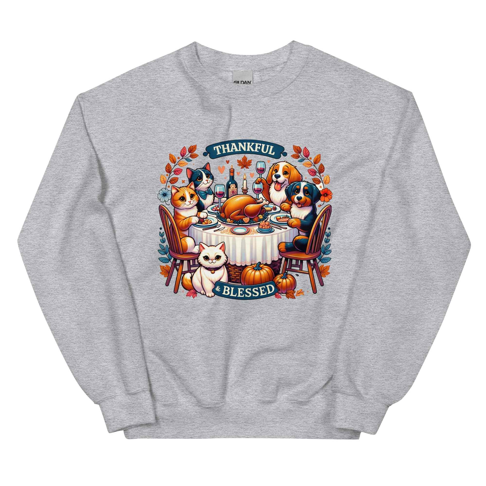 Thankful & Blessed for Pets Sweatshirt for Dog Lovers