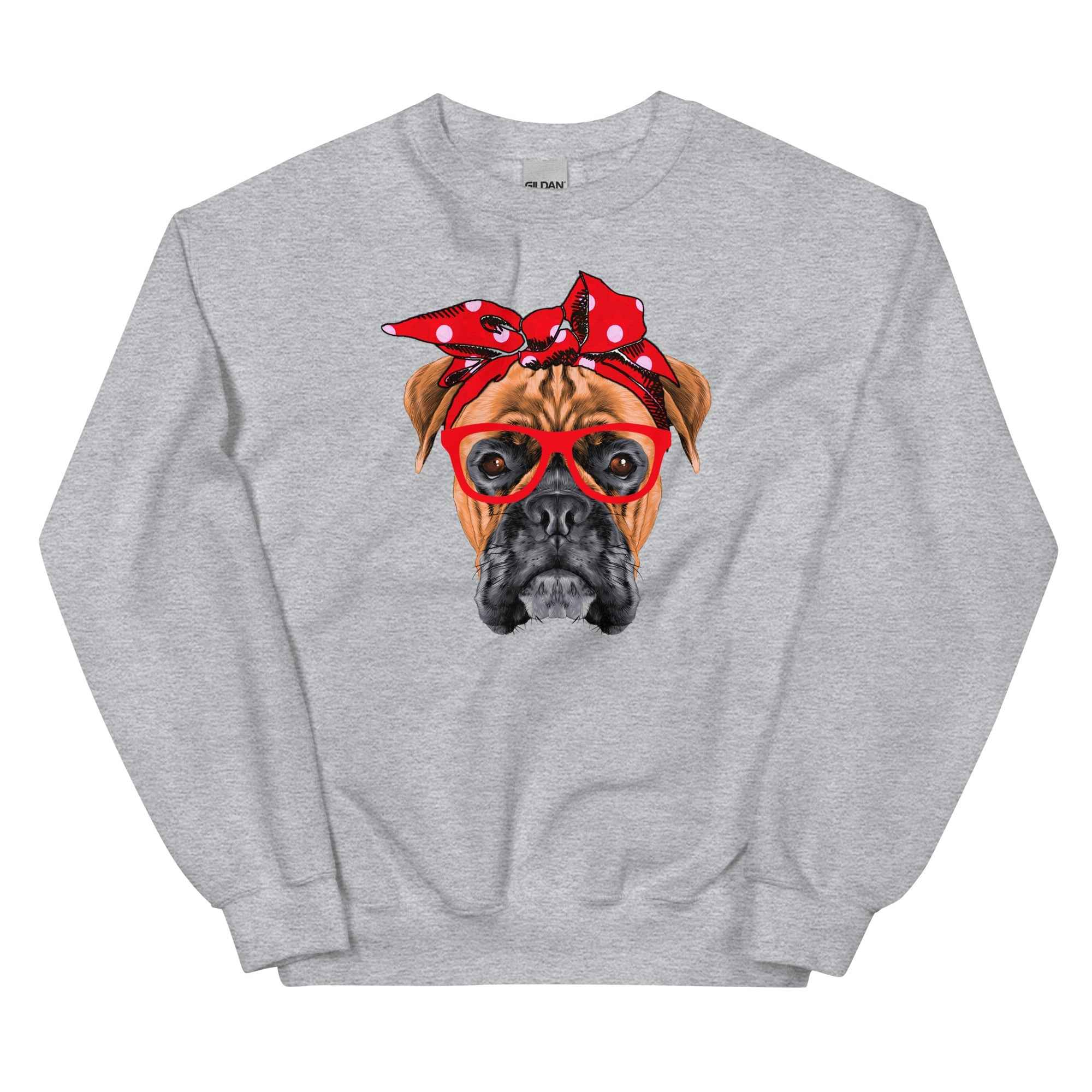 Boxer Mom Cute Face Unisex Sweatshirt