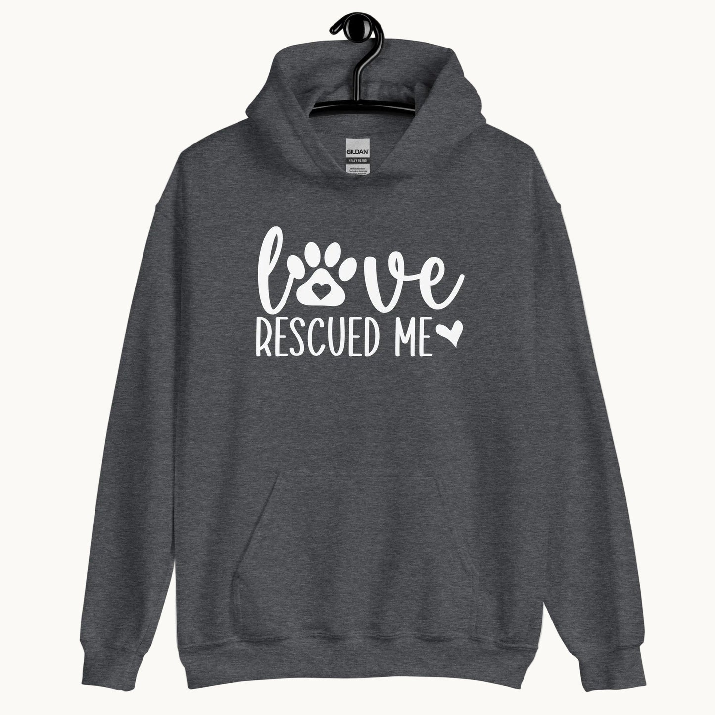 Love Rescued Me Unisex Hoodie for Dog Lovers