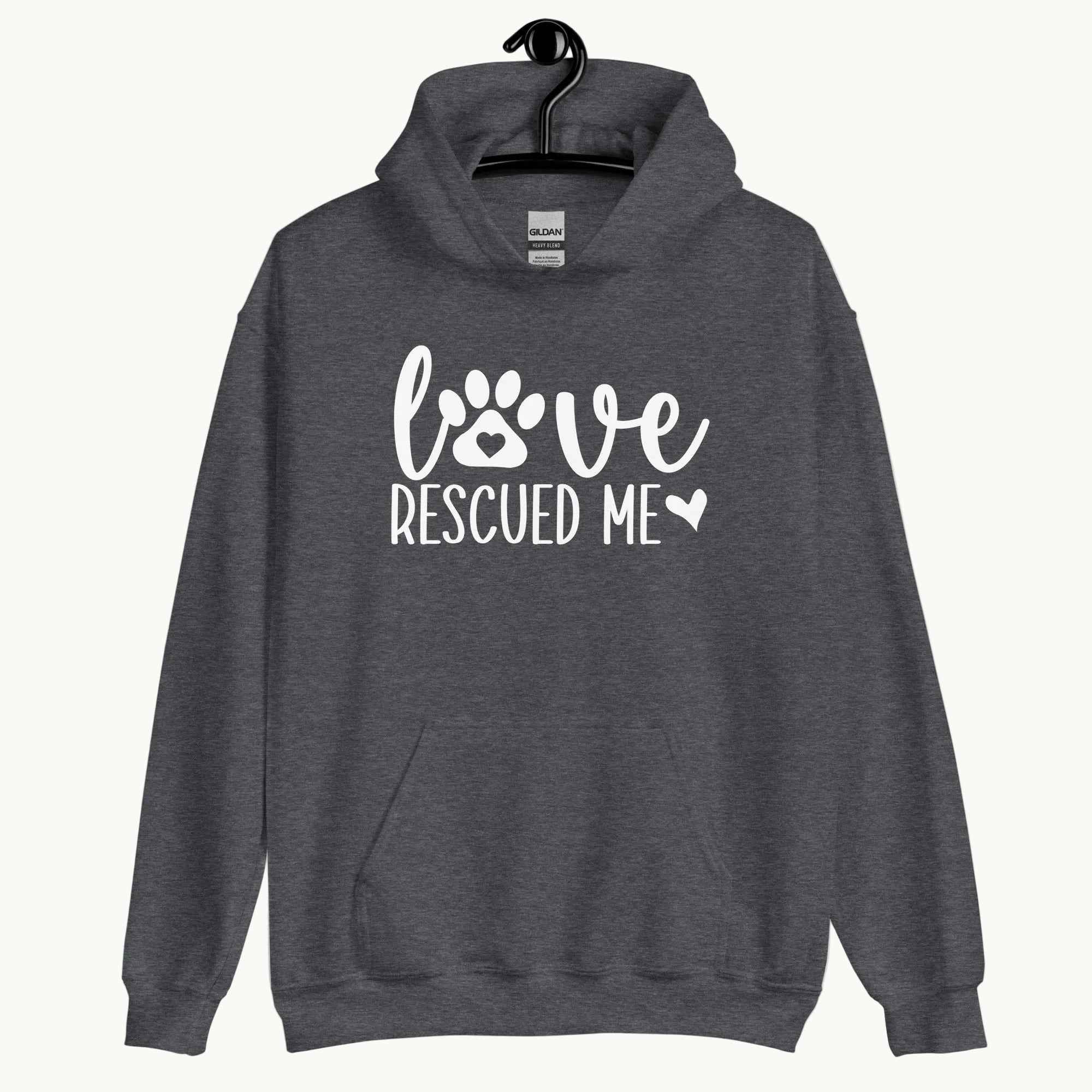 Love Rescued Me Unisex Hoodie for Dog Lovers
