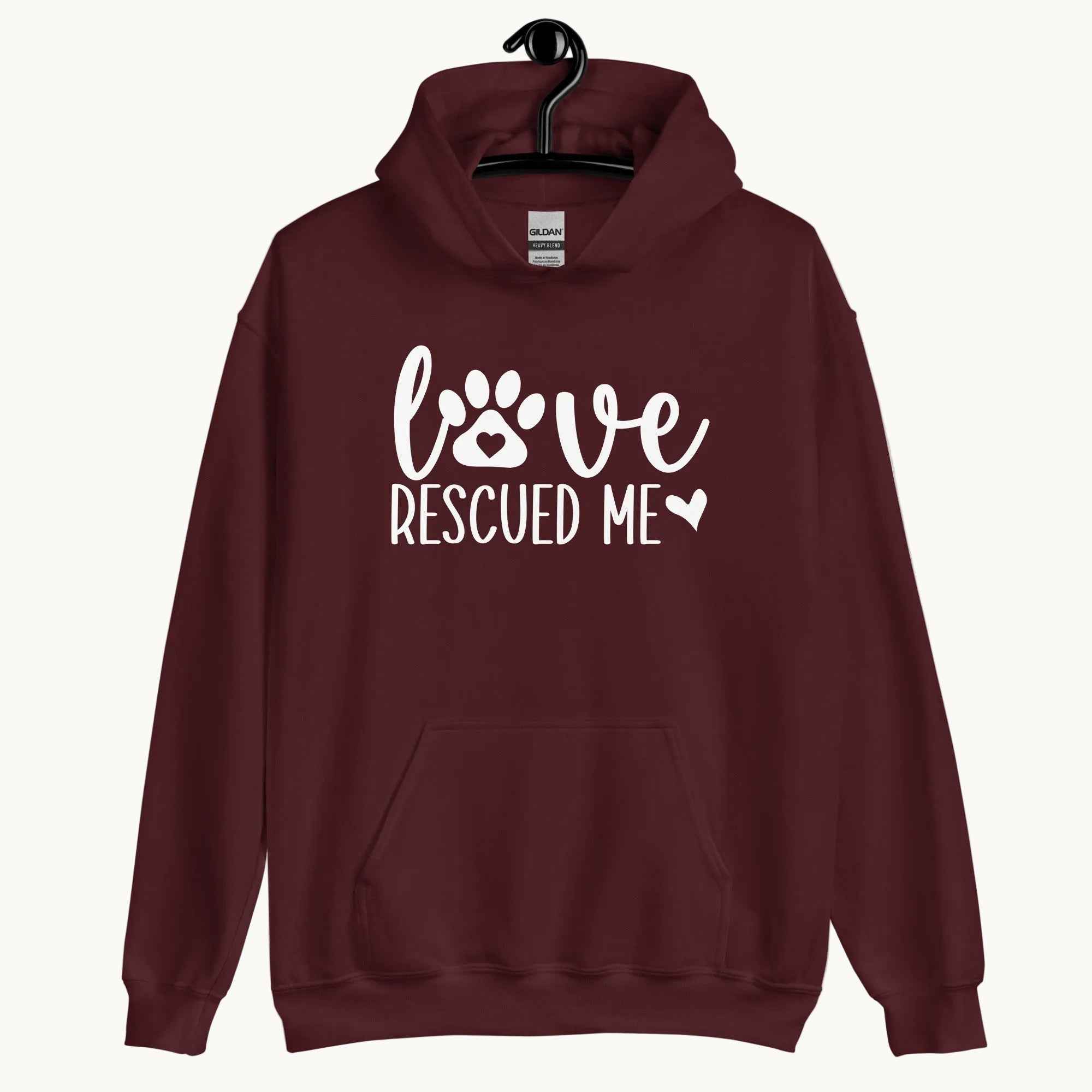 Love Rescued Me Unisex Hoodie for Dog Lovers