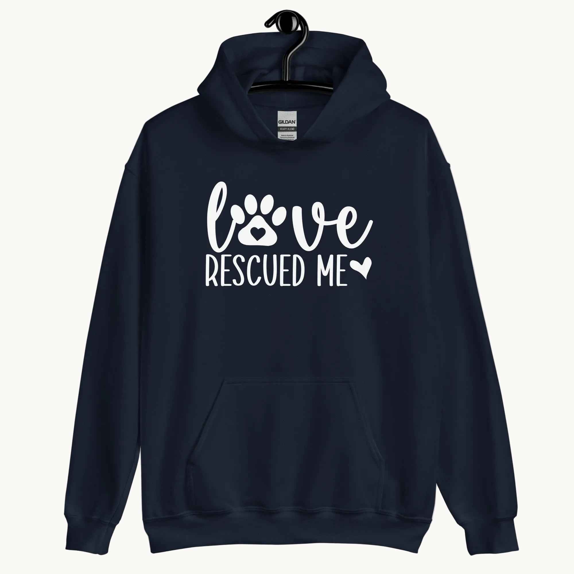 Love Rescued Me Unisex Hoodie for Dog Lovers