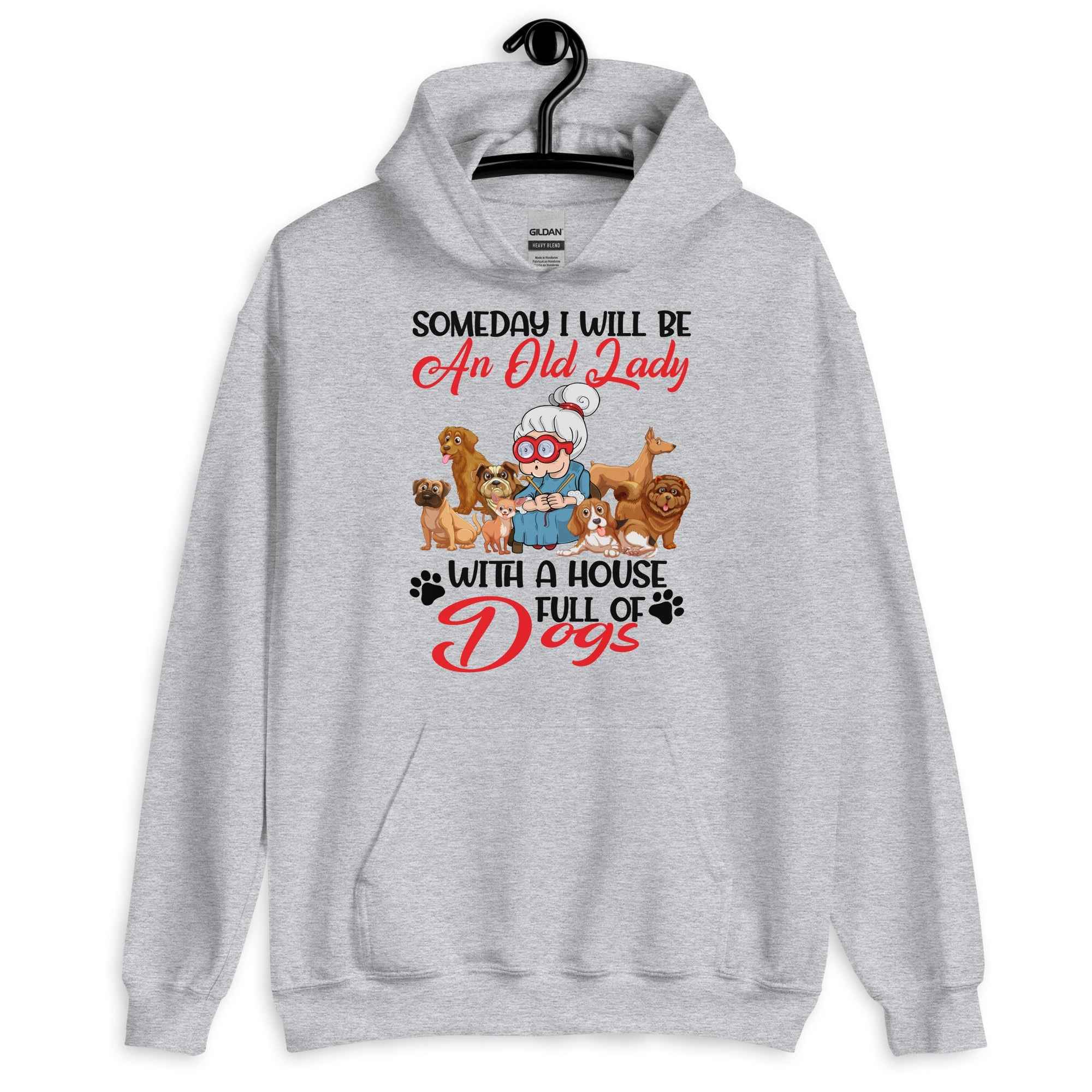 Will be an Old Lady With a House Full of Dogs Hoodie