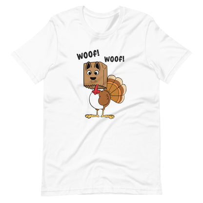 Woof Woof Turkey Dog Thanksgiving T-Shirt